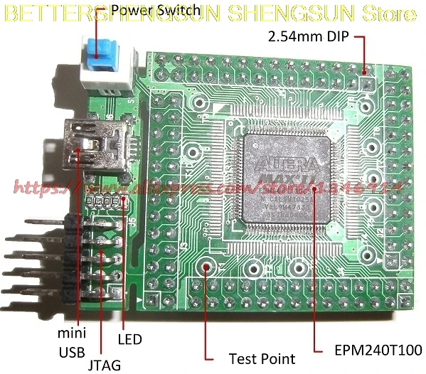 CPLD learning płyta główna EPM240T100 minimalny system JTAG/USB/LED/LDO/przełącznik