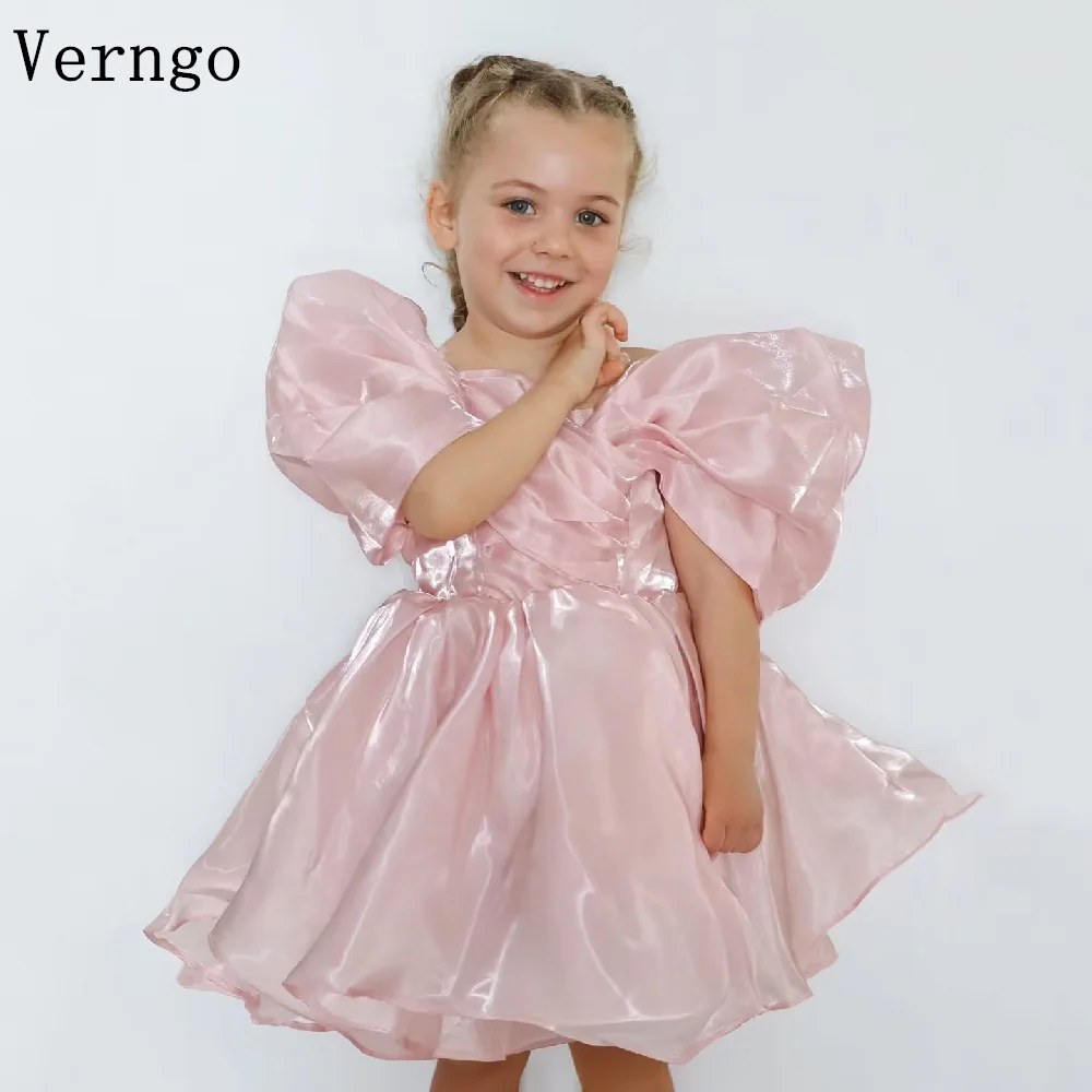 verngo-pink-shiny-satin-gilr-outfit-o-neck-short-sleeves-a-line-tiered-mini-kod-birthday-party-dresses-princess-customied
