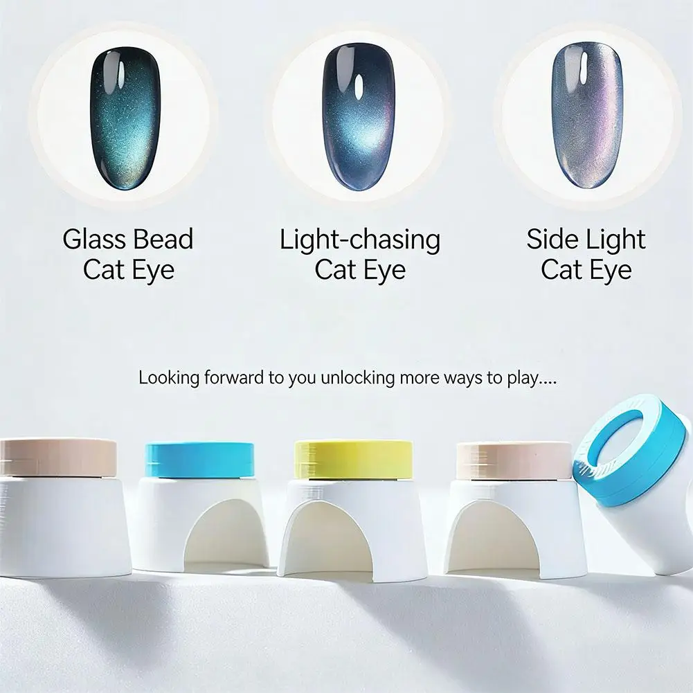 Rotating Cat Eye Nail Magnet Wide Light Glass Bead Multifunctional Strong Automatic Nail Art Magnetic For Gel Nail Polish
