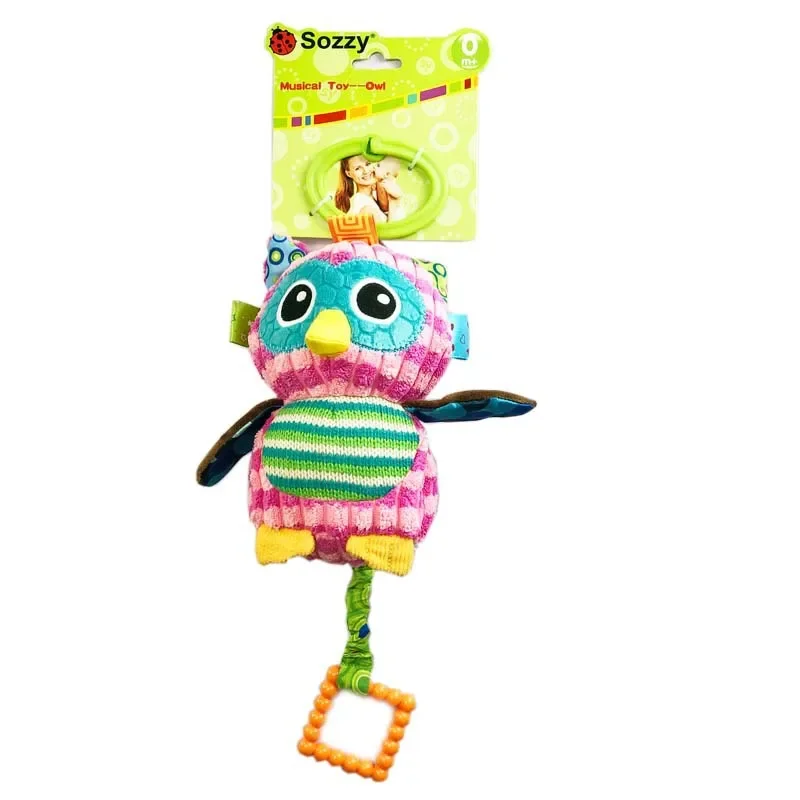 Sozzy Animal culla Trailer Hanging Music Box Baby Bell Clutch Doll Baby peluche all'ingrosso