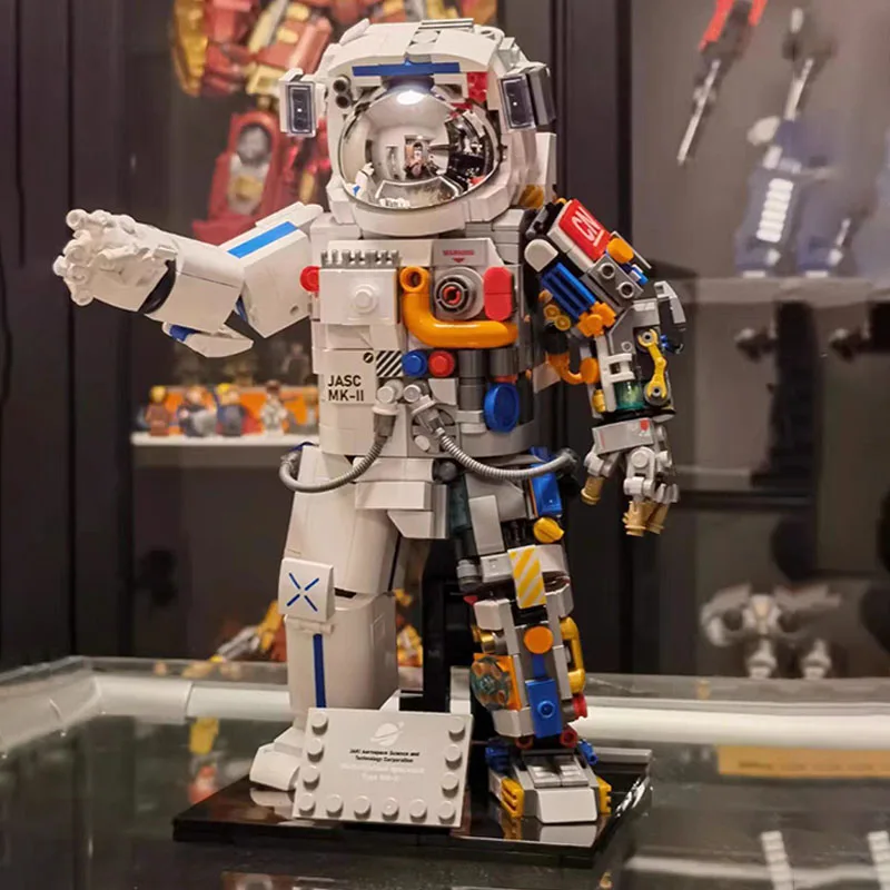 JIAKI Technical Creative Space Aerospace Figures Model Building Block Spaceman MOC Assemble Space Astronaut Bricks Toys