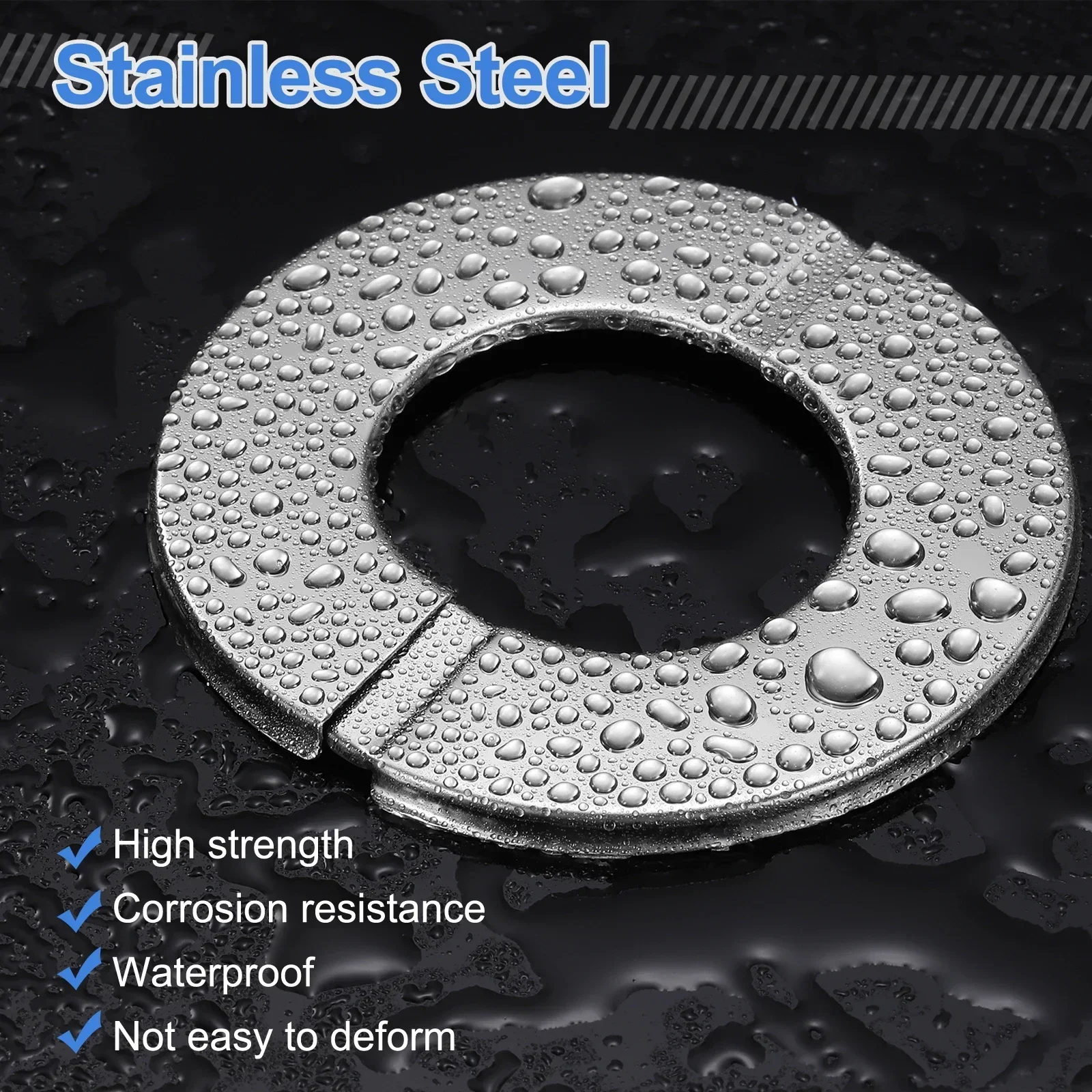 Wall Split Flange  Stainless Steel Round Self-Adhesive Split Flange Pipe Cover Clip-on Escutcheon Collar