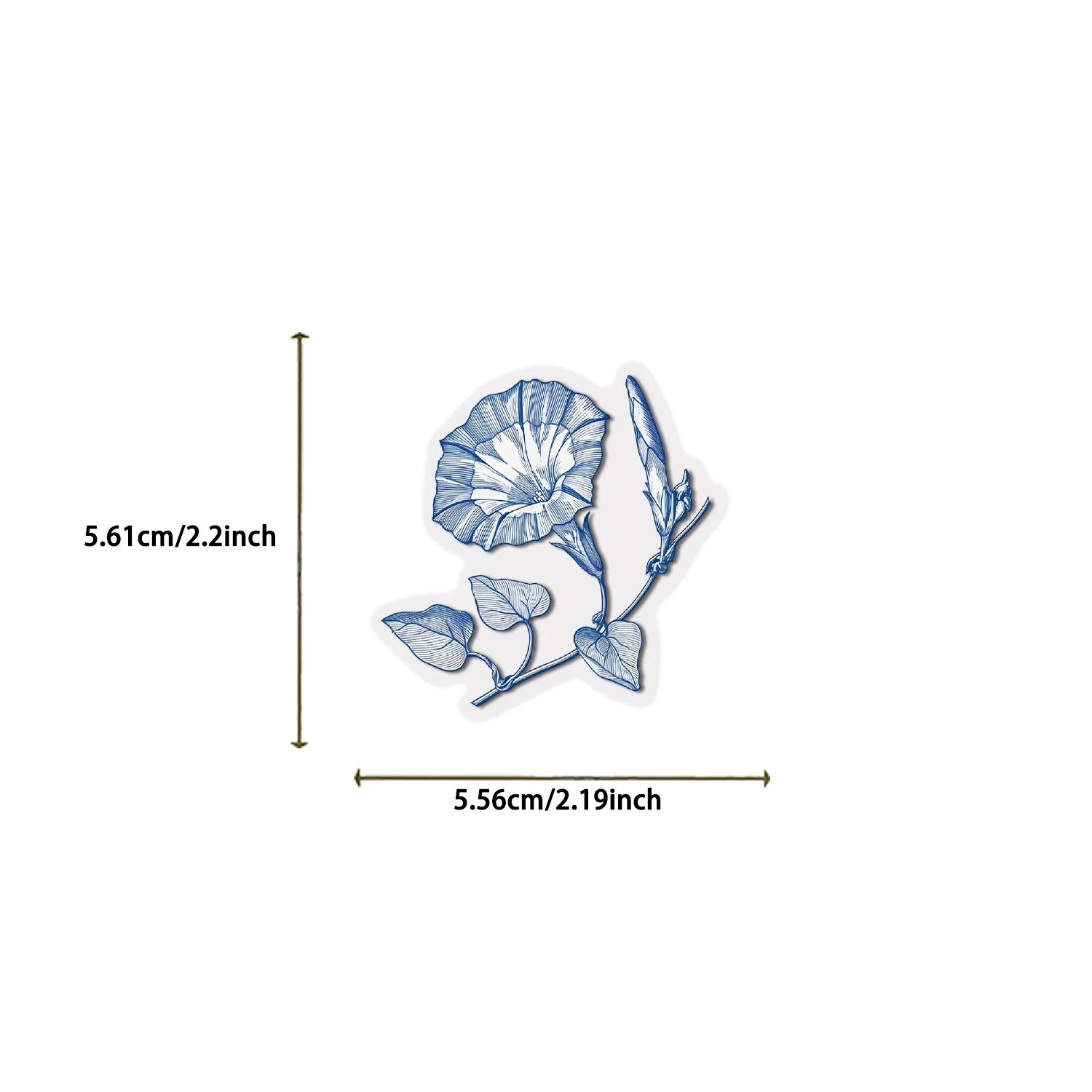 50pcs Blue and White Floral Patterns Flower Stickers for Skating and Cycling Luggage Diary Notebooks Phone Cases Fridge