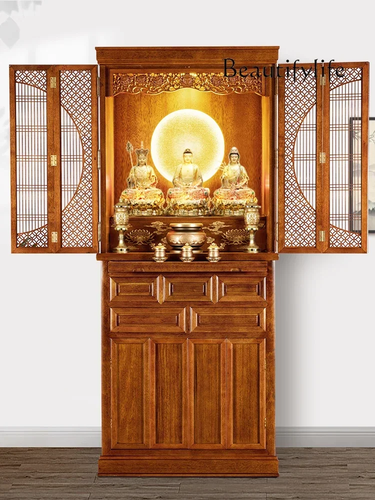 Offering table Buddhist table household new Chinese shrine shrine shrine cabinet Bodhisattva vertical cabinet simple Buddhist