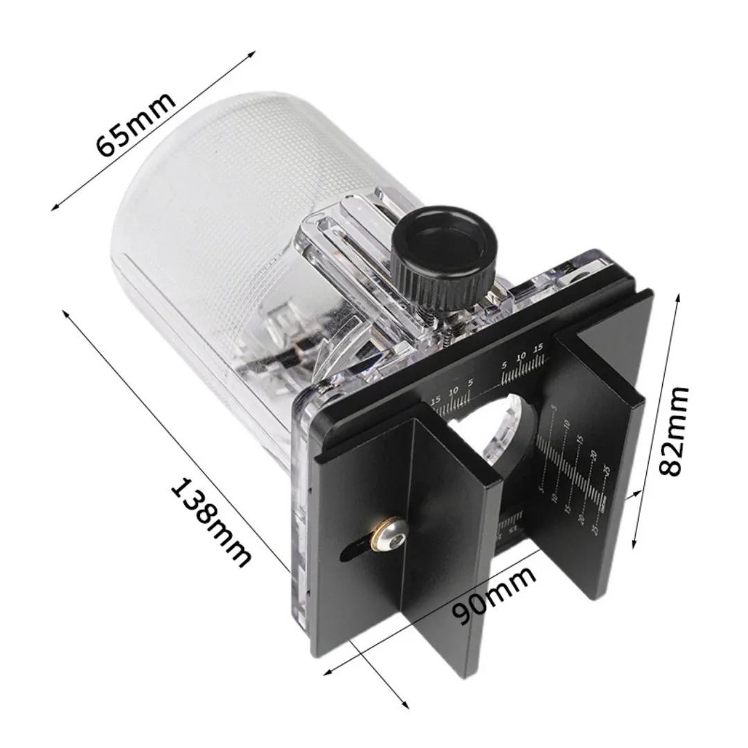 2-in-1 Woodworking Connector Slotting Cutter Invisible Joint with Straight Through Mortise Templates Edge Trimmer Cutter Tool