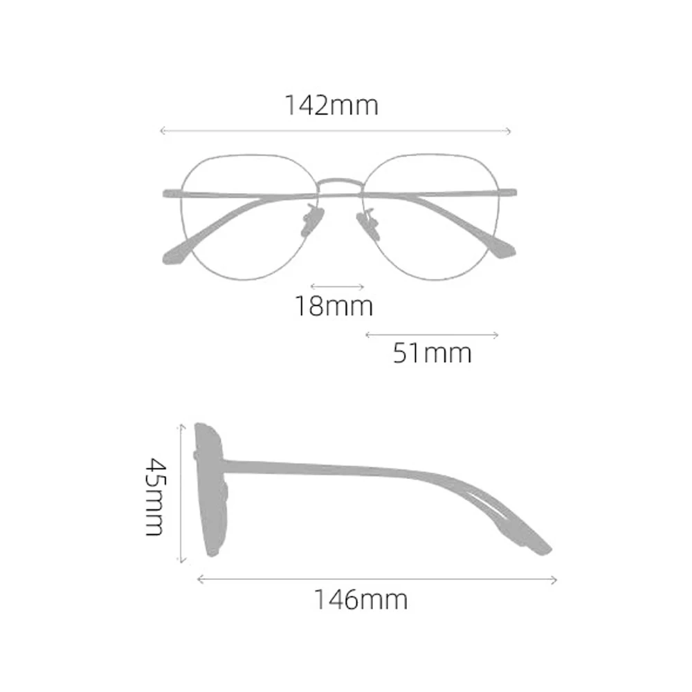 Photochromic/Anti Radiation Glasses Korean Style Oversized Computer Glasses Reduce Eyes Fatigue Non-Prescription Lens FS99