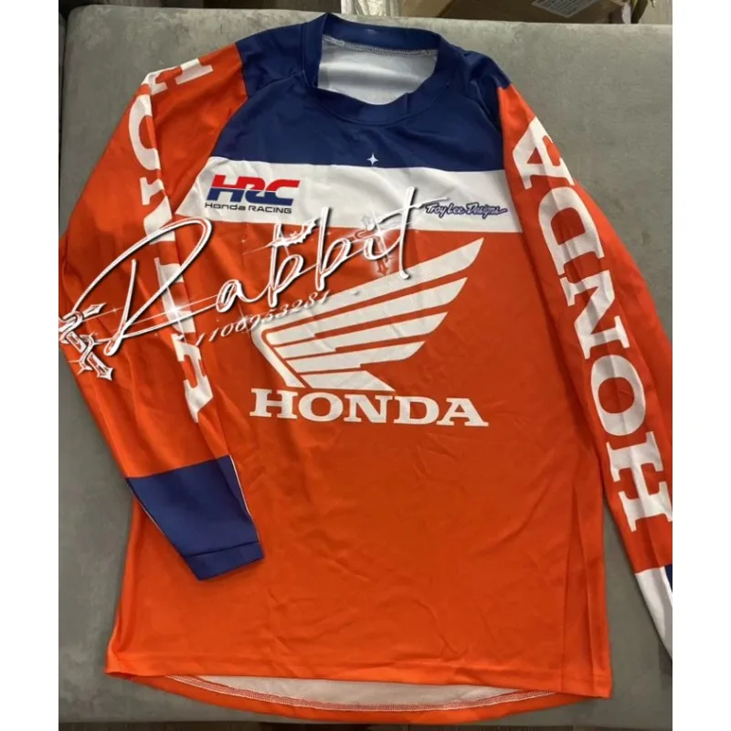 

Honda Motorcycle Racing Outdoor Off-road Riding Long Sleeved Shirt Men's Fashionable T-shirt Downhill Special Motorcycle Suit