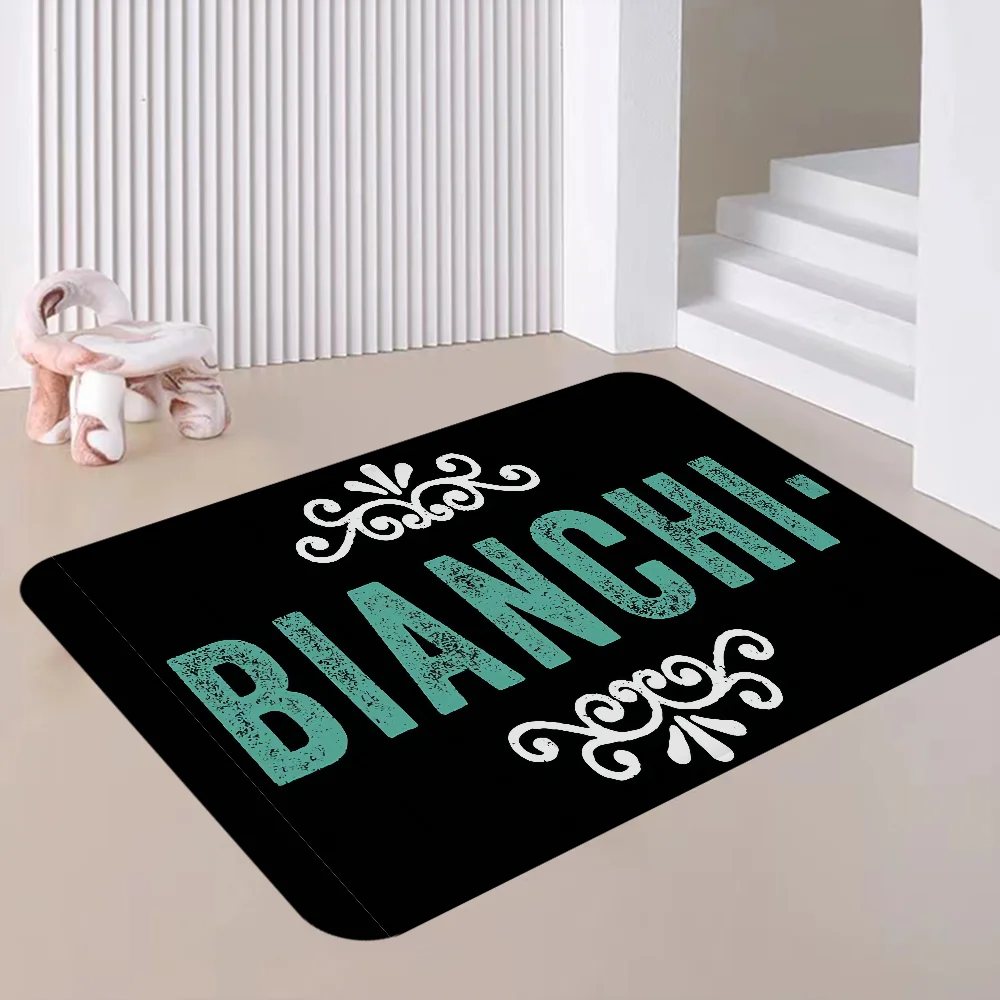 B-Bianchi Logo Floor Mat Retro Multiple Choice Living Room Kitchen Rug Non-Slip Modern Home Decor