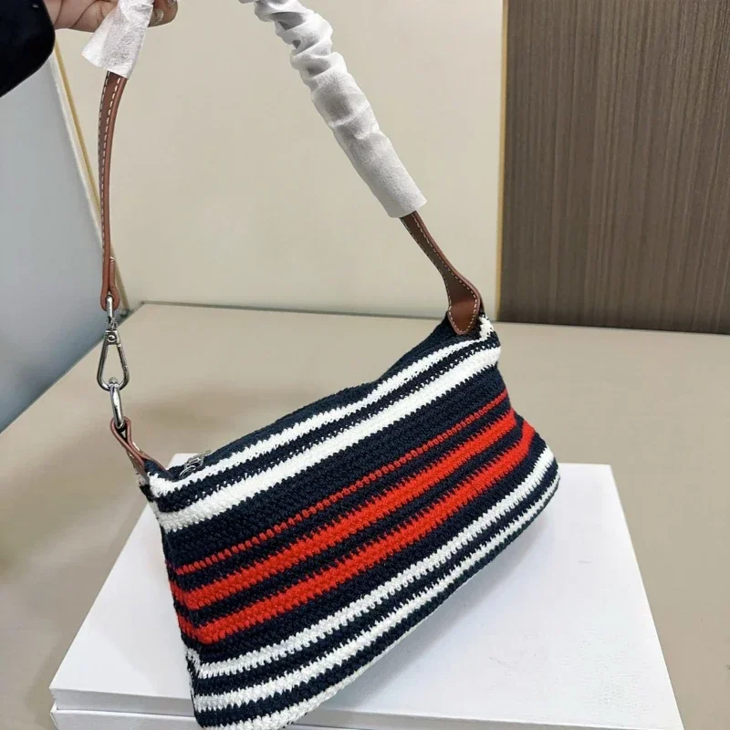 

2025 женская высококачественная модная соломенная сумка известного бренда, новые роскошные женские дизайнерские сумки через плечо, сумки из натуральной кожи