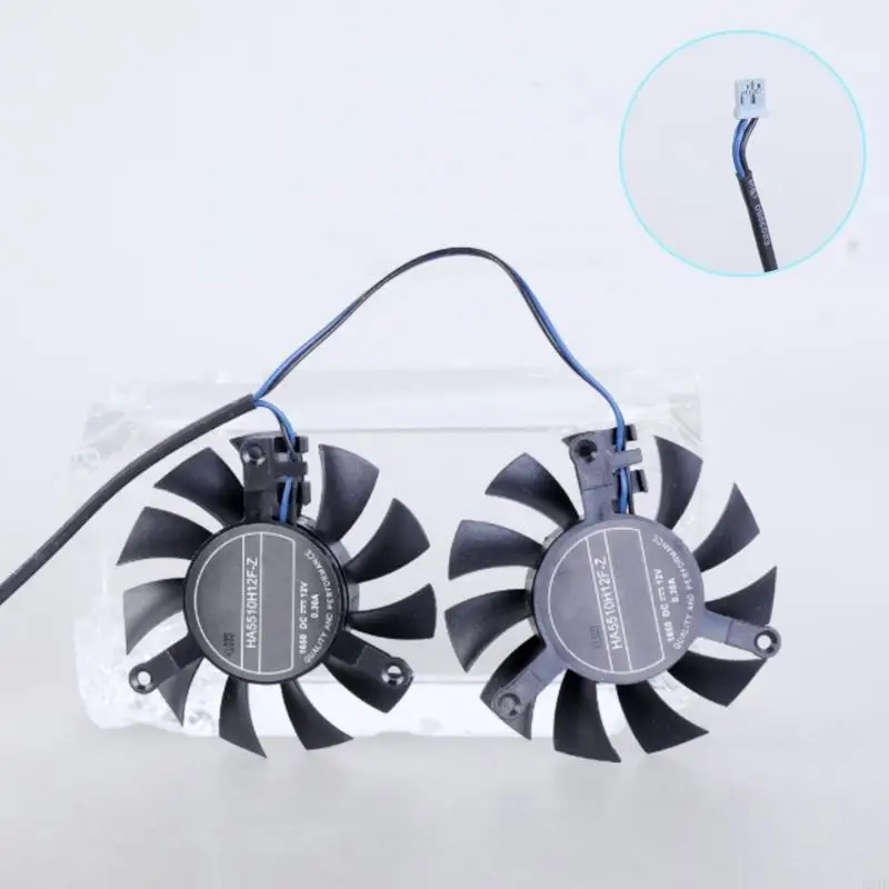 E21E 1Pair HA5510H12F-Z 50mm 12V 0.3A 2Pin VGA Cooling Fan for GTX1650 LPOCV1 Graphics Card Fan