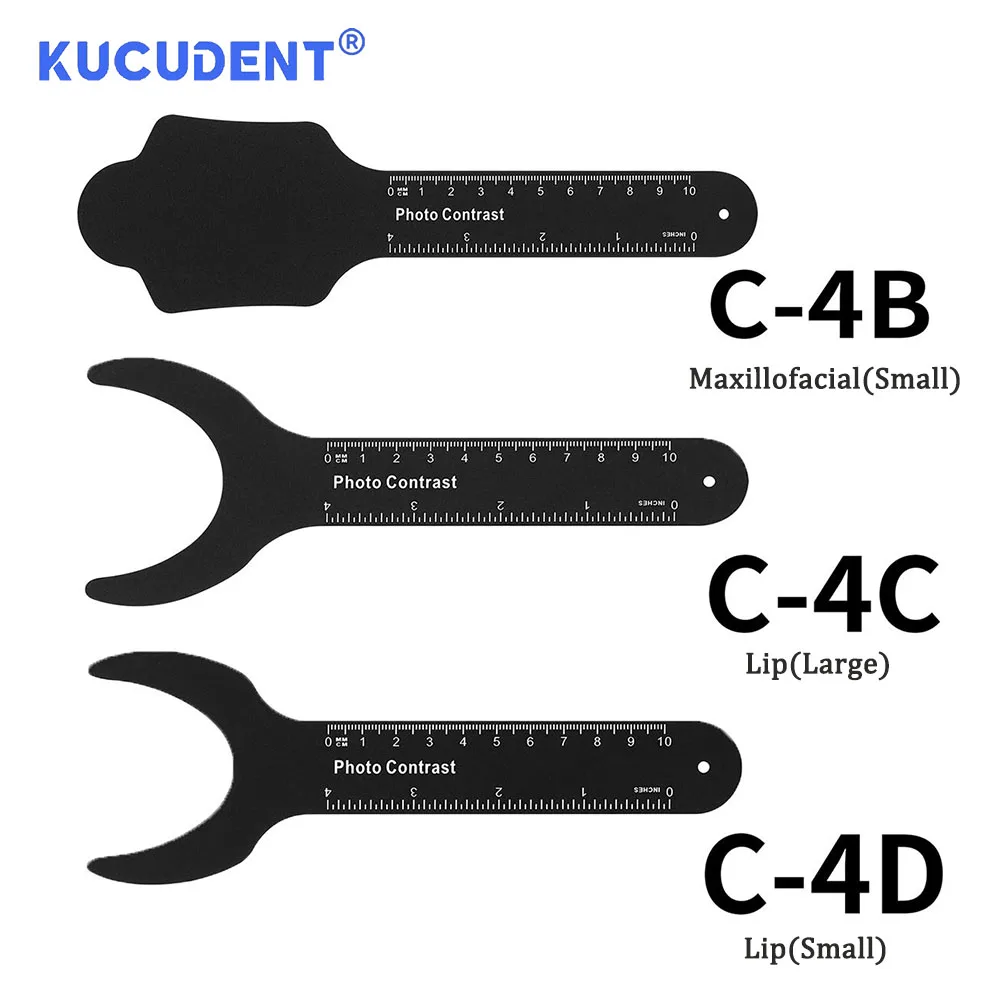 Kucudent歯科用写真コントラストボード、オートクレーブ写真、黒の背景ボード、耐久性のある口蓋コントラスト、口腔頬、4個、6個