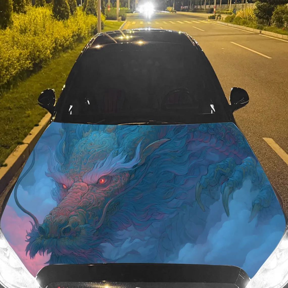 

Наклейки на капот автомобиля Trippy Colorful Dragon — самоклеящаяся, водонепроницаемая и прочная виниловая пленка, украшение и защита вашего автомобиля, подходит