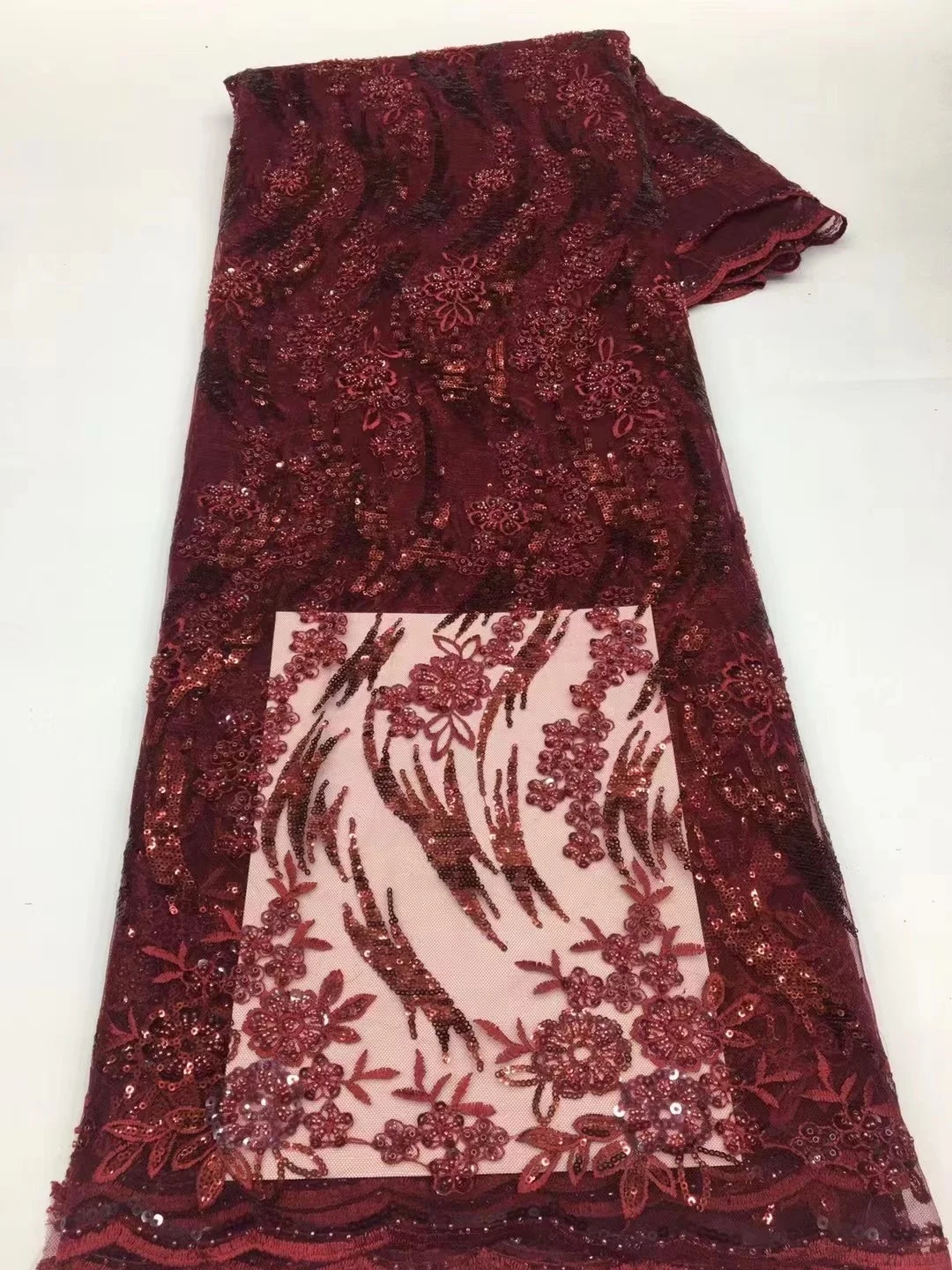 

Африканская кружевная ткань с блестками и бусинами, французская Тюлевая кружевная ткань высокого качества, материал для свадебного платья