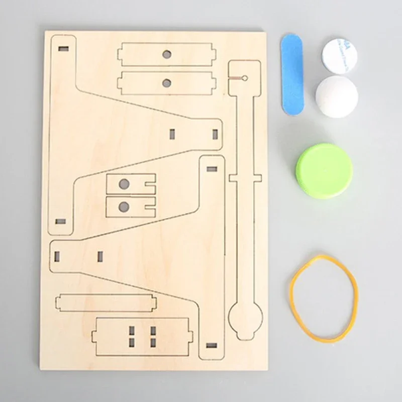 Wooden Catapult Model Kit DIY Trebuchet Educational Science Assembly Building Blocks Toys for Children Physics Experiment Games