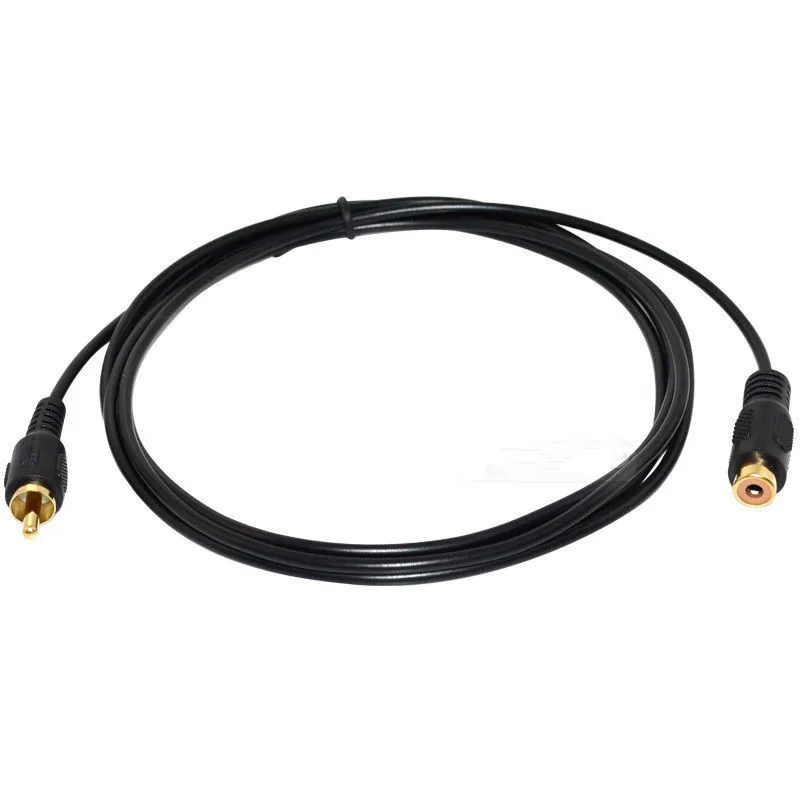 Gold-plated RCA Lotus Cable AV Video Cable Projector TV Cable RCA Male/RCA Female Cable