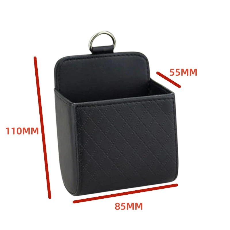 Leder-Aufbewahrungstasche für die Auto-Lüftungsöffnung, Armaturenbrett-Organizer für Telefon, Schlüssel, Sonnenbrille - Ordnet Unordnung – Detail 1