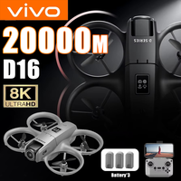 Vivo D16 Drone 3 Battery HD Dual Camera 8K Profesional Aerial Brushless Motor Optical Flow GPS Positioning Avoidance Drone
