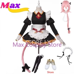 Max FGO  Rider Astolfo Cosplay Costume Maid Dress Women Fancy Dress Uniform Halloween Carnival Suit Custom size