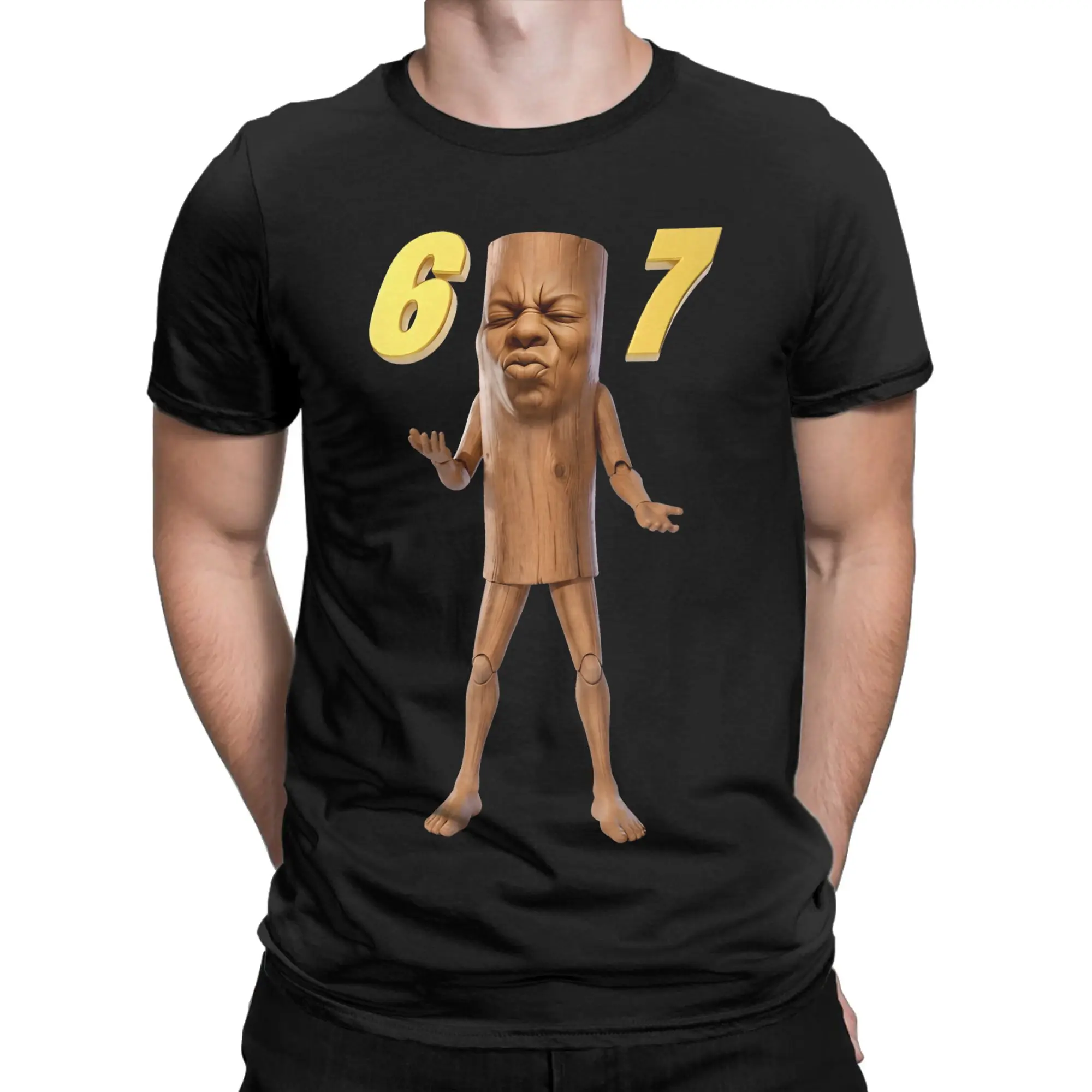 Triple T 67 Meme Tung Tung Tung Sahur  Speed Face  T-Shirt Men Cotton Short Sleeve  Italian Brainrot  Round Neck Summer Clothes