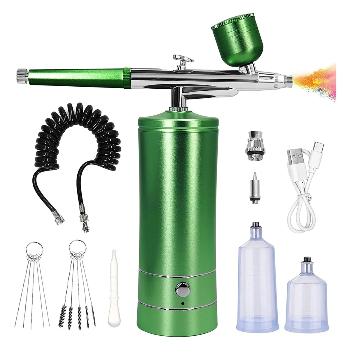 

Kit Auto Handheld Sprayer with 0.3mm Tip, Portable Air Brushes for Painting, Tattoo,Nail Art, Model Coloring