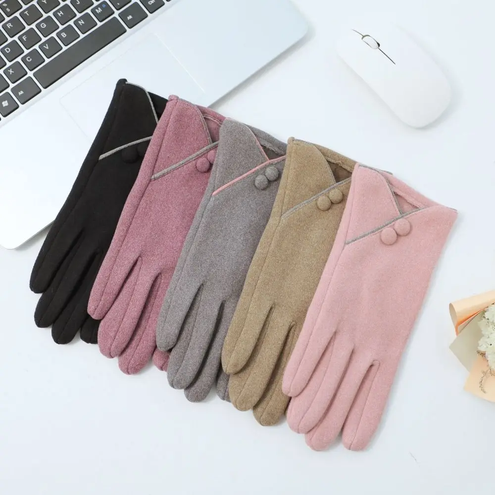 New Fashion German Velvet Gloves Outdoor Women Cold Weather Gloves Touch Screens Warm Thermal Gloves