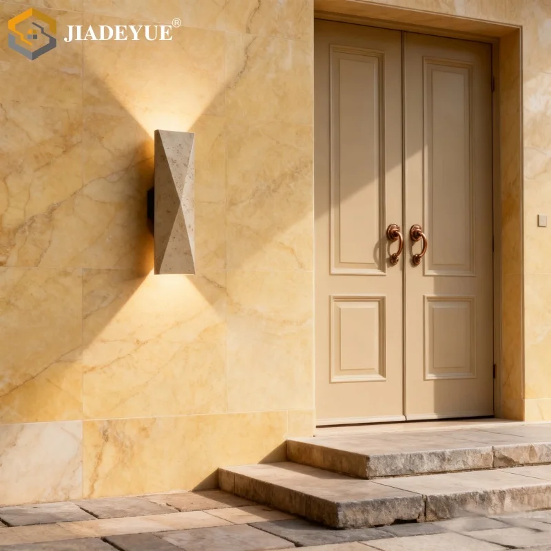 Modern LED indoor and outdoor wall lights, yellow cave stone, living room, bedroom, TV, background wall decoration lights