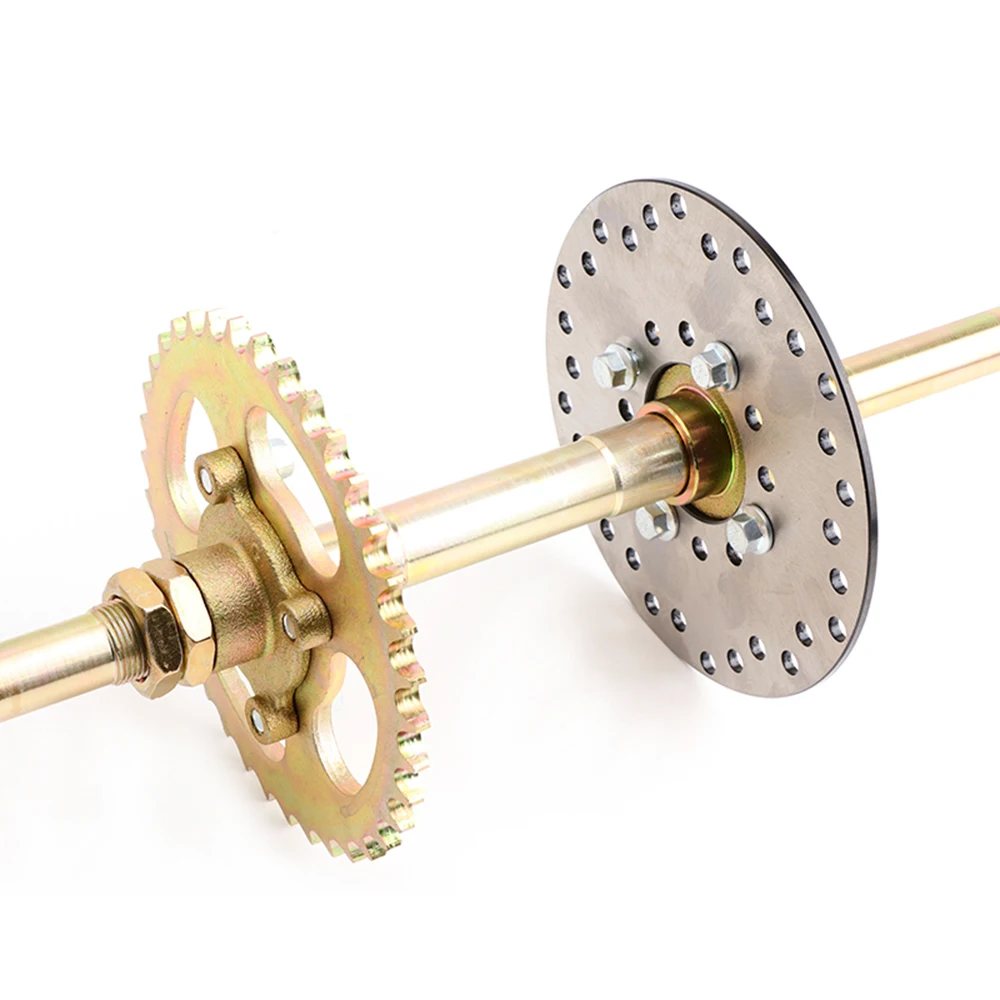 610mm - 428 - 37T ATV ​​고 카트 리어 액슬 키트 STD 20mm 로드 허브 브레이크 디스크 스프로킷이 포함된 완전한 어셈블리