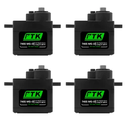 PTK 7455MG-D 서보 금속 기어, EPP F3P 글라이더용 디지털 서보, RC 모델 자동차 헬리콥터 비행기, Hitec HS-65 동일한 레벨, 12g