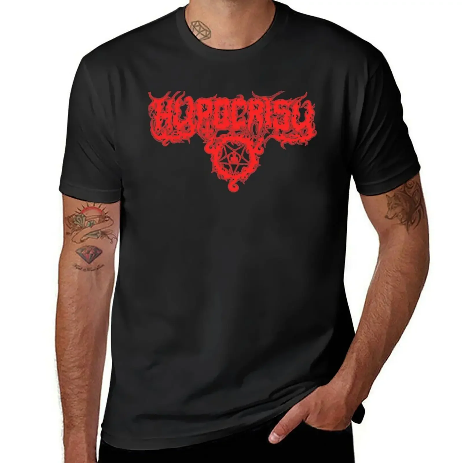 Hypocrisy (Transparent) Old School Red T-Shirt new edition customs design your own mens graphic t-shirts pack