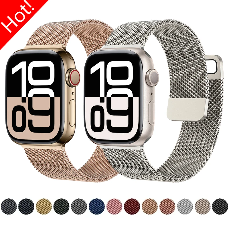 

Milanese Magnetic Strap for Apple Watch Band Series 11 10 46mm 42mm Ultra 3 2 49mm Bracelet for Iwatch 9 8 7 45mm 41mm 6 SE 44mm