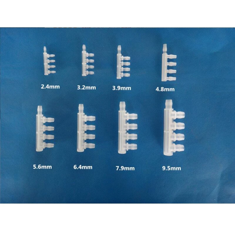 Tubo de distribución de agua Unilateral, accesorio de plástico de cinco vías, Pagoda, lengüeta, divisor igual, Conector de manguera de inserción de