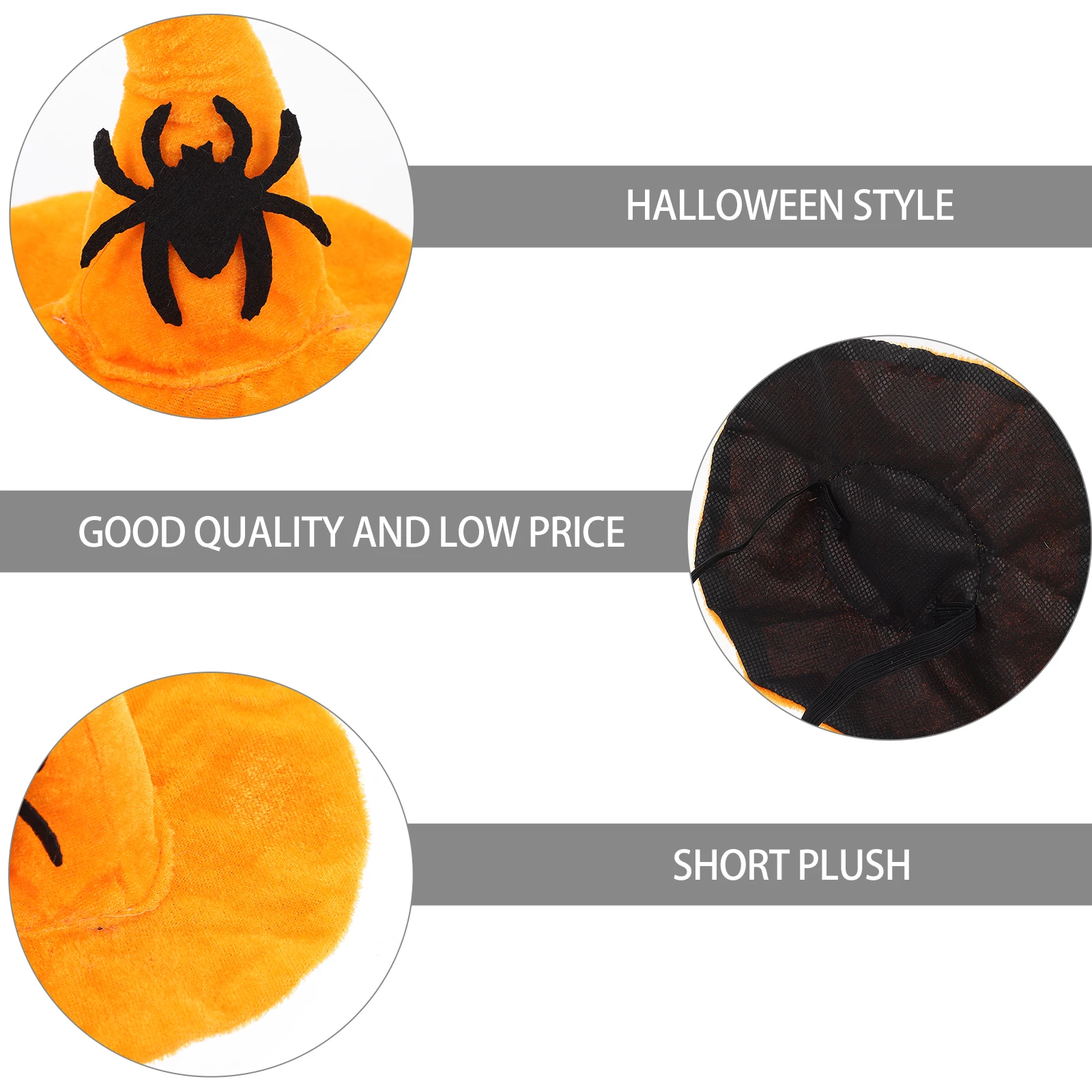 

Pet Halloween Hat for Cats Dogs Costume Party Photo Shoot Short Cloth Festive Lightweight Foldable Long Lasting Use Pet