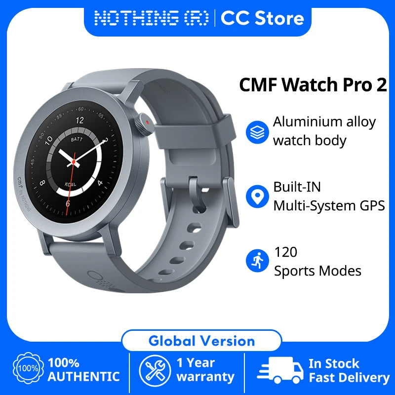 

Hot sale Global Version Nothing CMF SmartWatch Pro 2 1.32”AMOLED 120 Sports Modes Multi-system GPS AI Noise with Bluetooth call