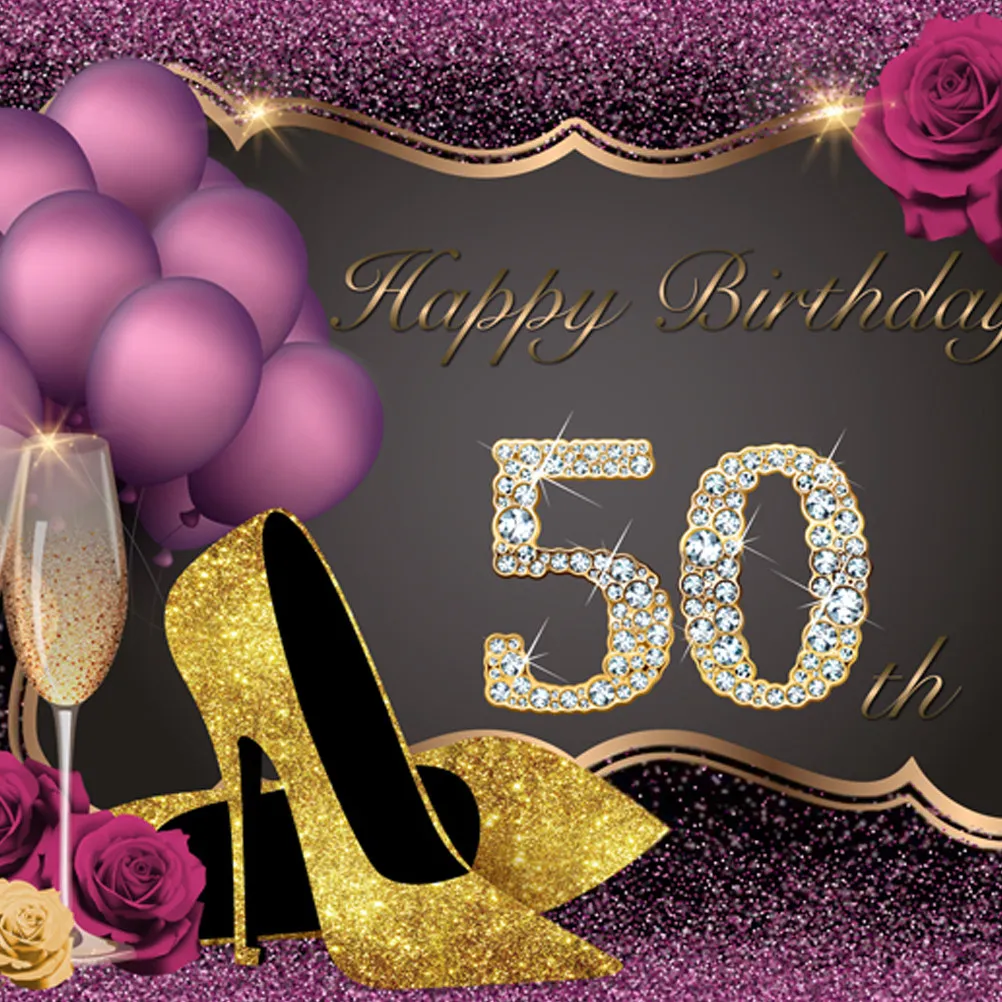 

3D Background Cloth 210X150Cm Balloon Birthday Goblet Shoes Design Photography Backdrop For Party Photo Studio Decor