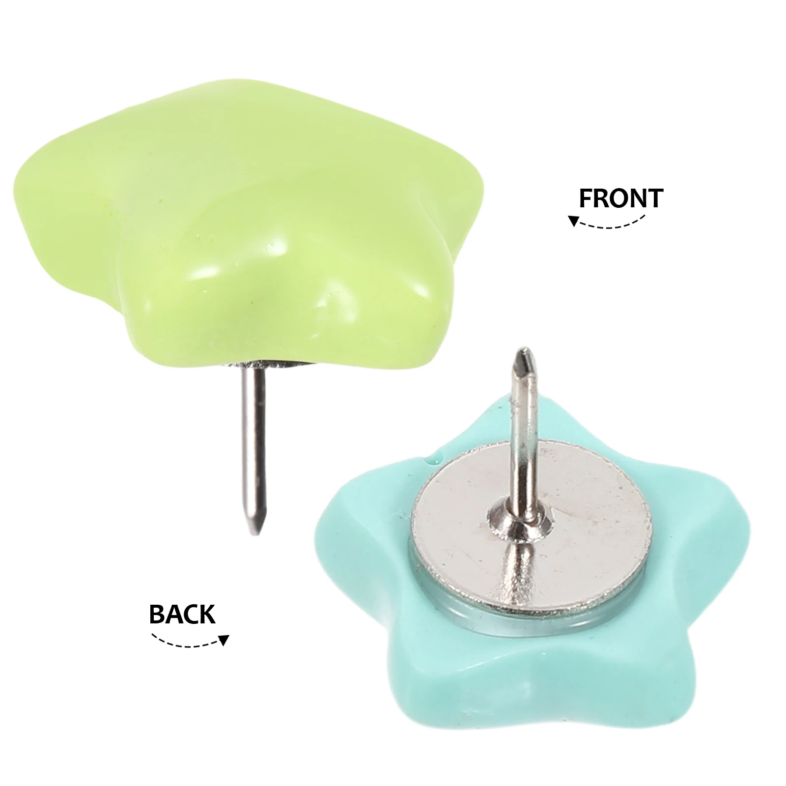 30pcs Star Thumbtacks Colored Resin Flat Push Pins For Cork Board Decorations Bulletin Board Tacks Cute Thumbtacks Star Shaped