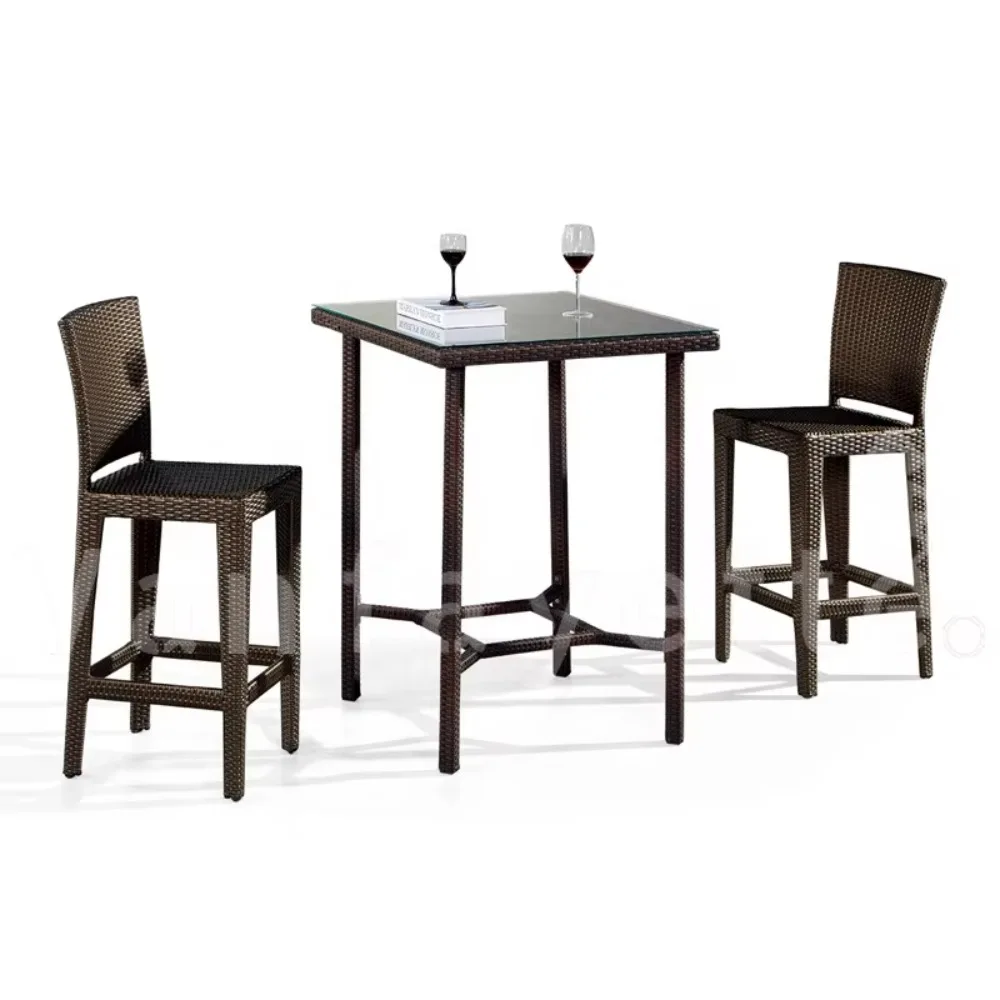 طاولة بار حديثة طويلة وكرسي مجموعة أثاث بار منزلي طاولة كوكتيل قابلة للطي للاستخدام في الفندق #1