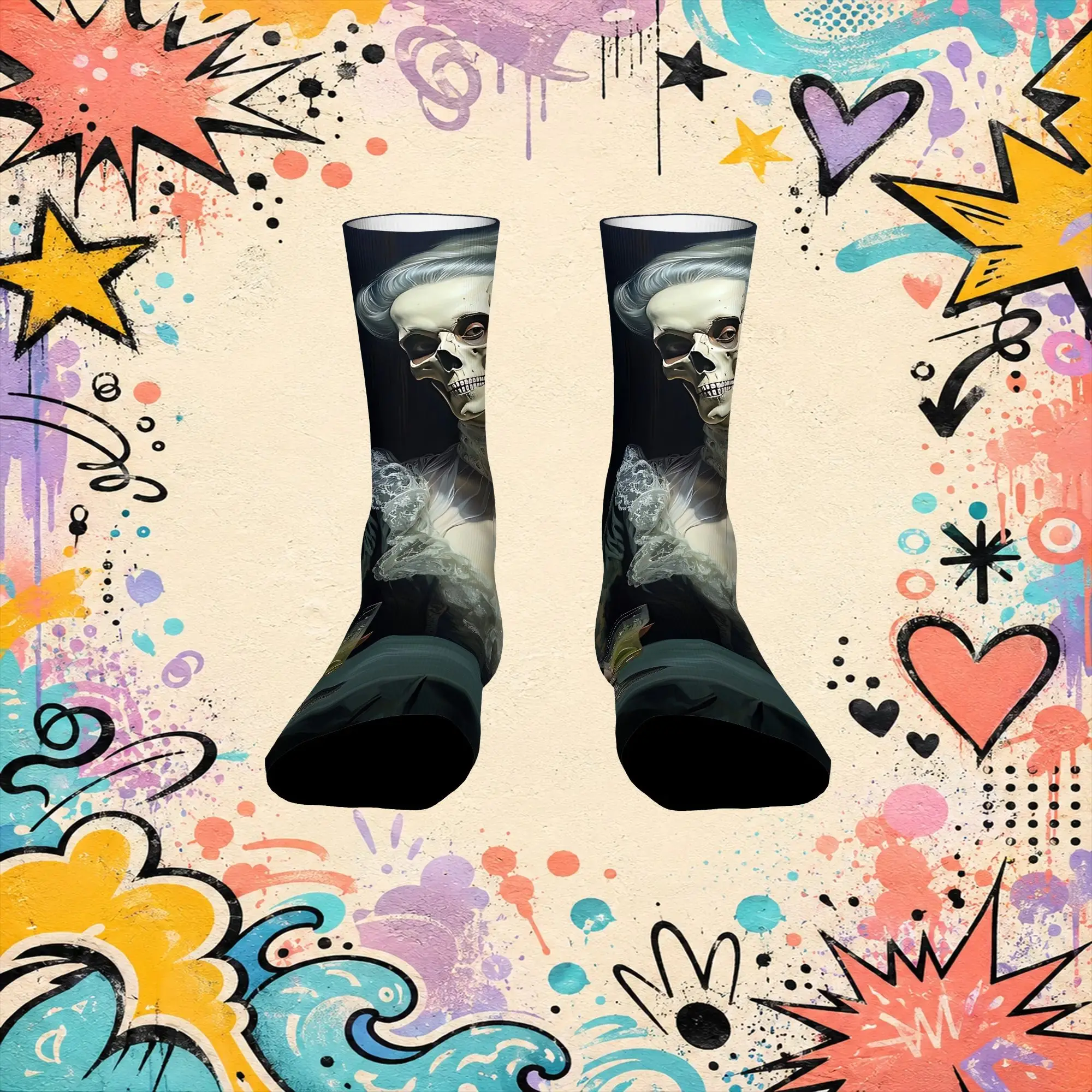 Absinthe Allure Print Trendy Men's compression Socks Unisex items Crew Sock Cycling socks