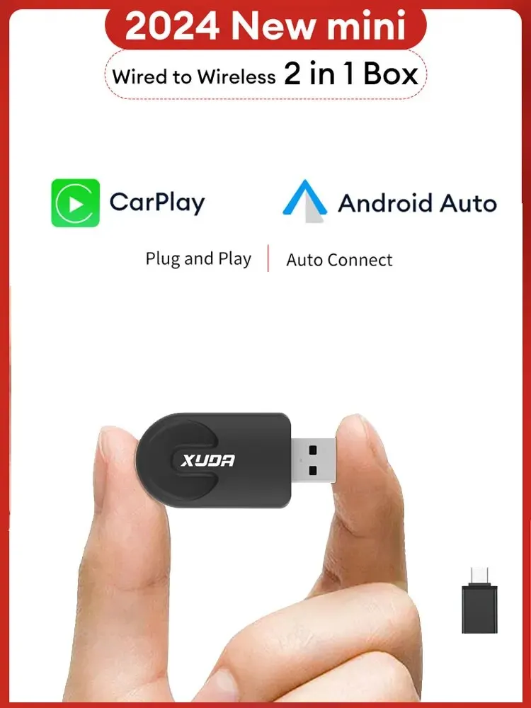 XUDA NEW Wireless CarPlay Android Auto Wireless Adapter Smart Mini Box Plug And Play WiFi Fast Connect Universal For Nissan