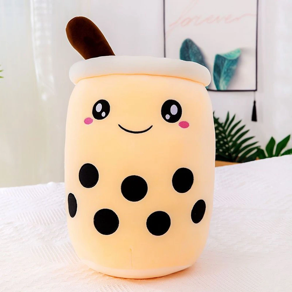 Creative Net Red Milk Tea Pillow Plush Toy Kawaii Expression Bubble Tea Habit Soft Bag Sleeping Pillow Festival Gifts For Child