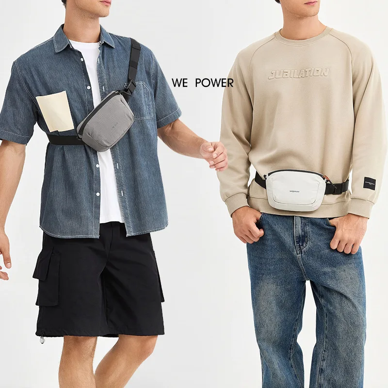 Men Portable Waist Bag Lightweight Chest Crossbody Sling Bag Casual Sports Phone Fanny Pack