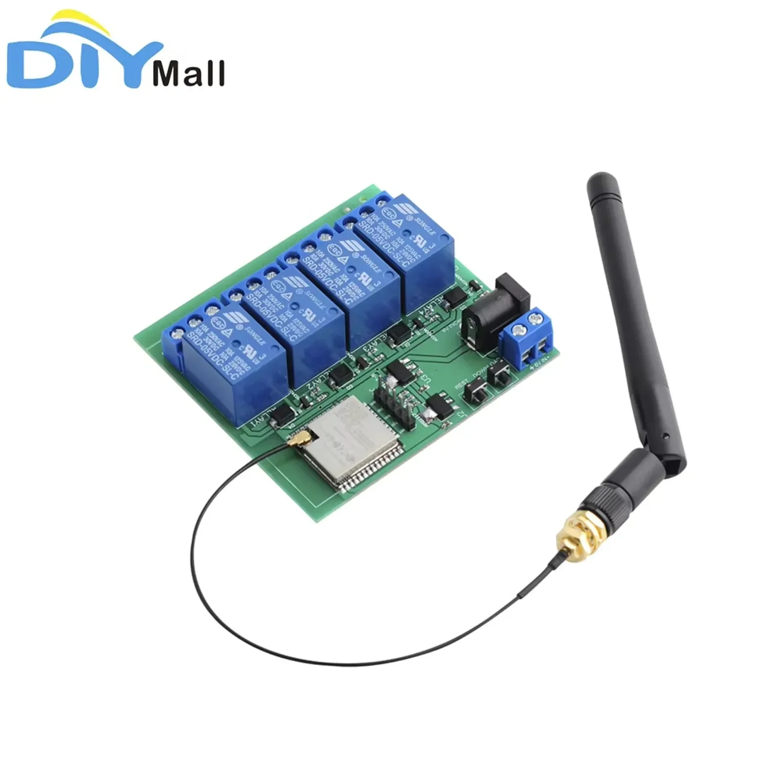 

ESP32S 4 Channel WiFi Relay Module with 2.4G Antenna for Smart Home IoT Automation