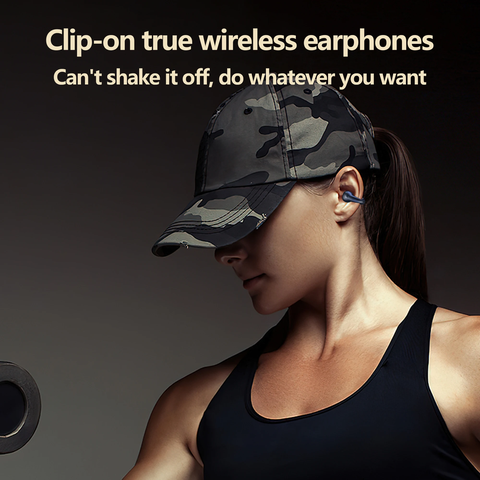 Wireless Earphones Super Bass Never Fall Earclip Bluetooth 5.3 With HD Mic Bone Conduction Bluetooth Earphone In Ear Headphones