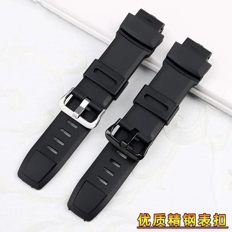 Silicone Watchbands Rubber Wrist Strap FORCasio PROTREK PRG-260/270/550/250 PRW-3500/2500/5100 Replacement Black Bracelet 18mm