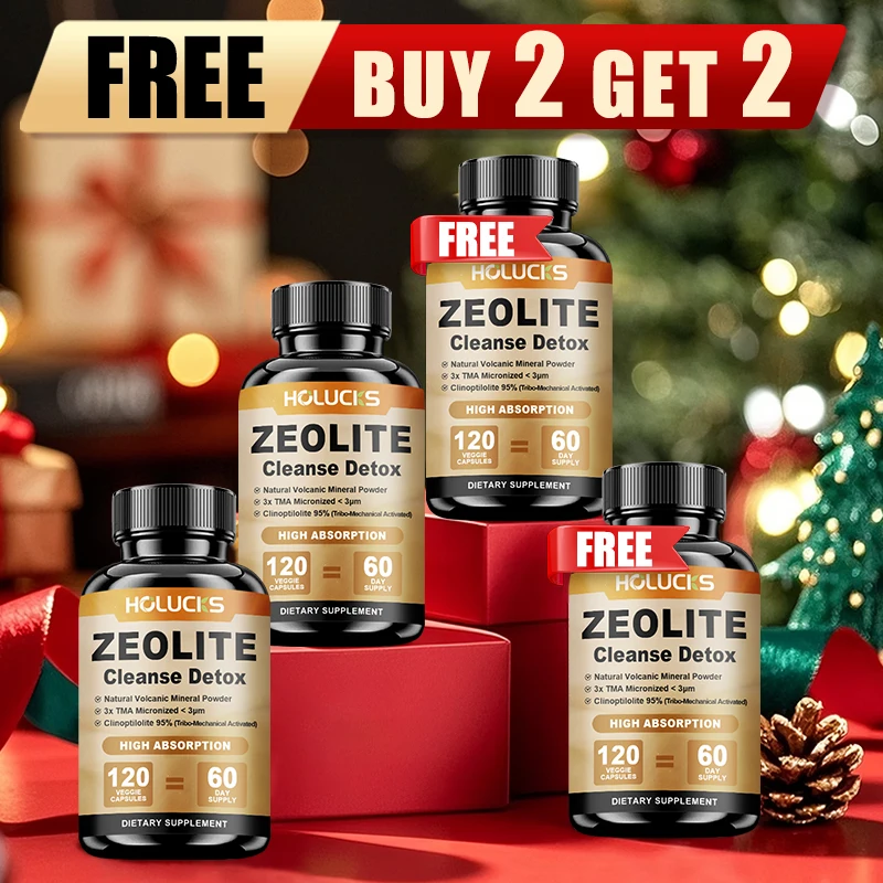 

Капсулы HOLUCKS Zeolite Cleanse Detox для детоксикации всего организма, поддержки здоровья печени и кишечника, выведения токсинов и улучшения состояния кишечника для ежедневного оздоровления.