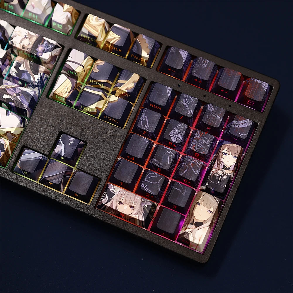 Honkai Star Rail Key Caps Anime Herta Keycaps PBT Cherry Profile Custom Designed Keycap Set For MX Switch Mechanical Keyboard