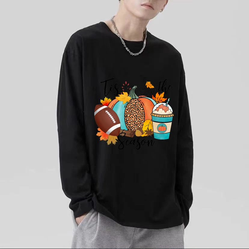 

2025 Autumn Women's t-shirts Halloween style Pullover winter Vintage Oversized Couple Hoodie streetwear Long Sleeve tops Women