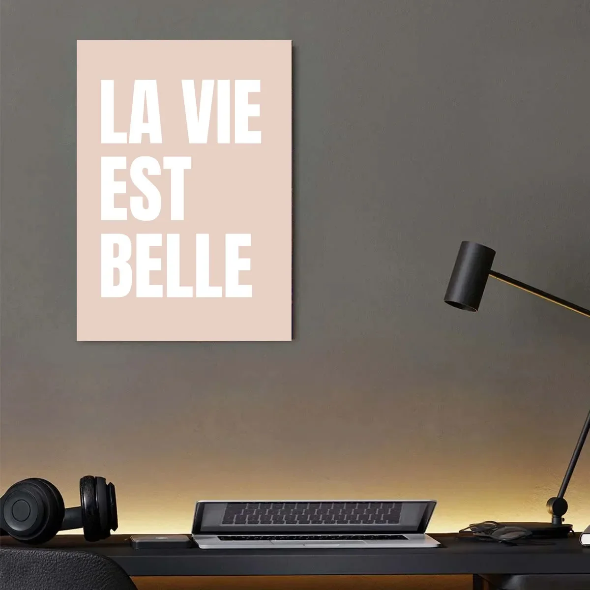 La Vie Est Belle طباعة ملصق لوحات معدنية عتيقة ديكور المنزل علامة معدنية مخصصة للجدار ديكور فني عناصر ديكور منزلي فاخر