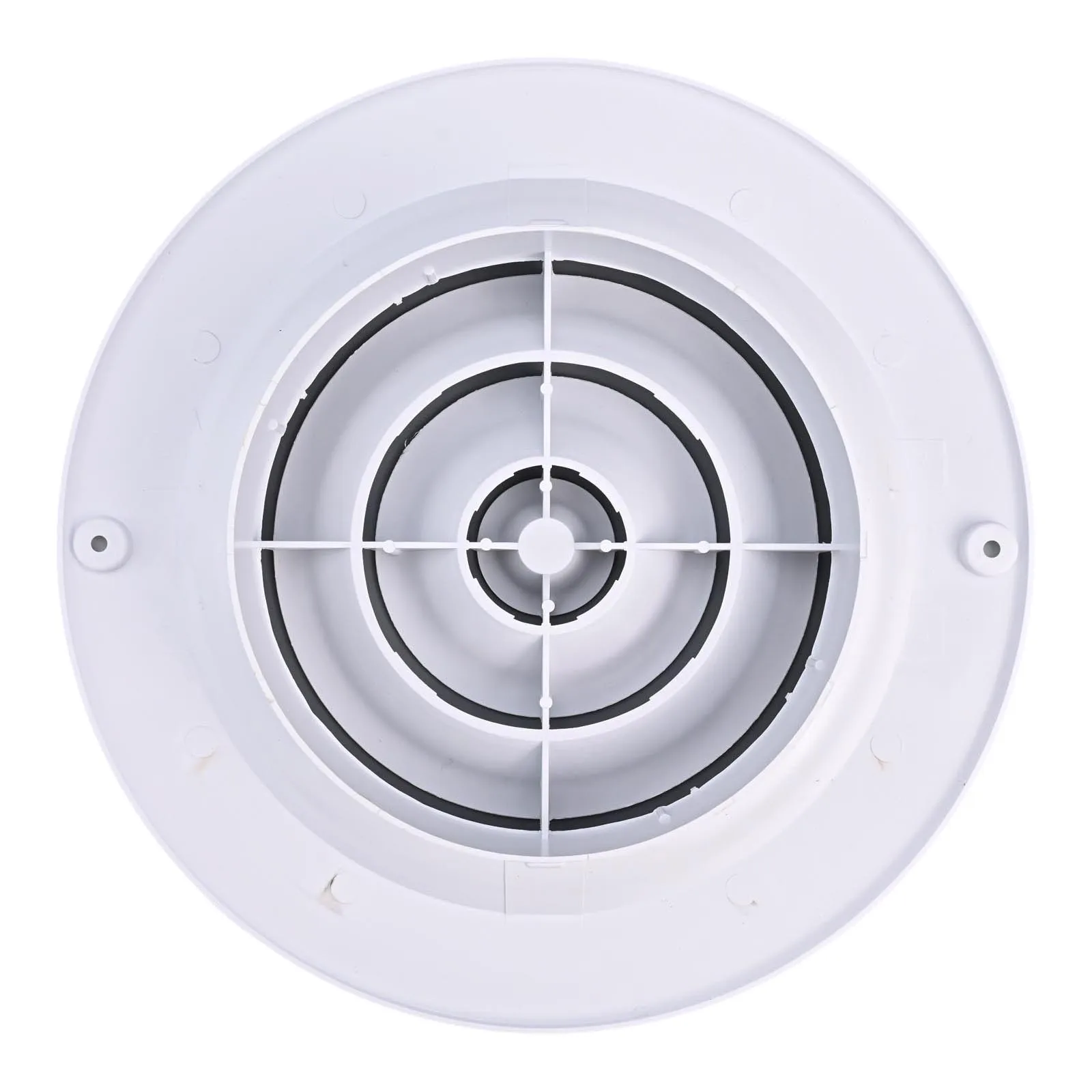 Round Duct Air Vent Cover Made of ABS with Rotating Panel for Airflow Adjustment Wall Ceiling Mount for Indoor Ventilation Needs