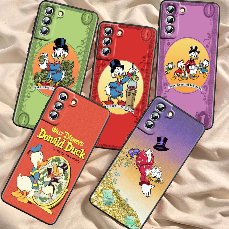 

Disney Donald Duck Fashion For Samsung Galaxy S24 S23 S22 S21 S20 FE S10 S10E Plus Ultra Pro Lite 5G Black TPU Phone Case