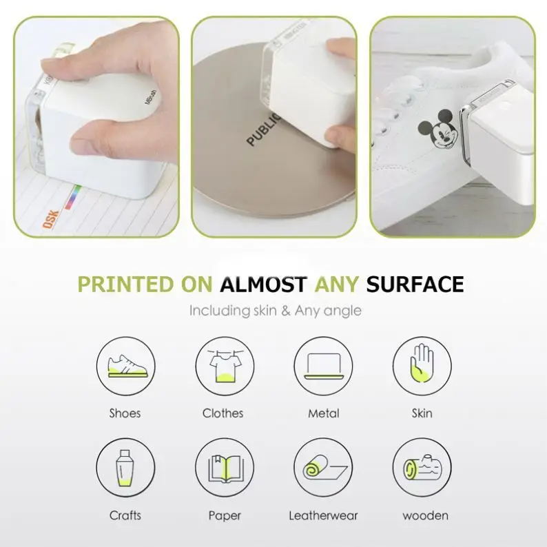 Hot Sales Product Smallest Mobile Color Portable Online Mini Color Printpen Edible Ink Food Print Hand Held Inkjet Printer